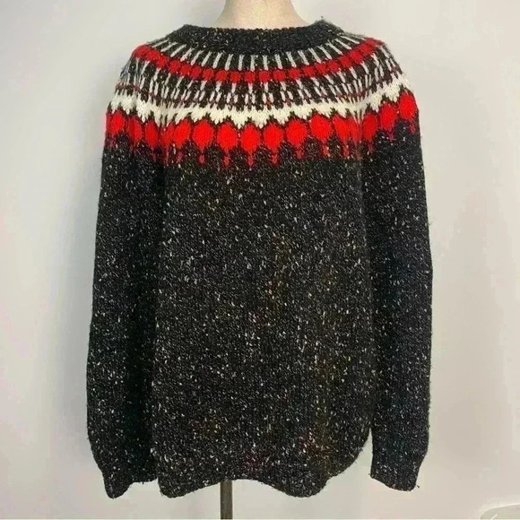 Hand  Knit Fair Isle Sweater - Picture 1 of 10
